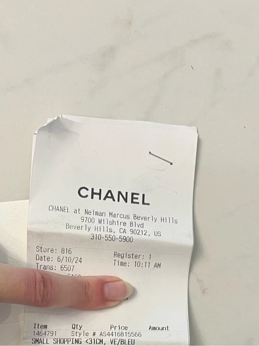 Brand New CHANEL Small Shopping Bag Dark Blue